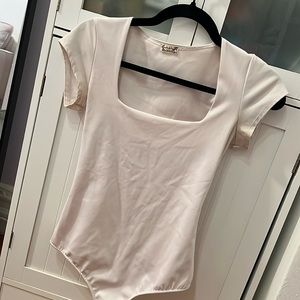 White Free People Bodysuit